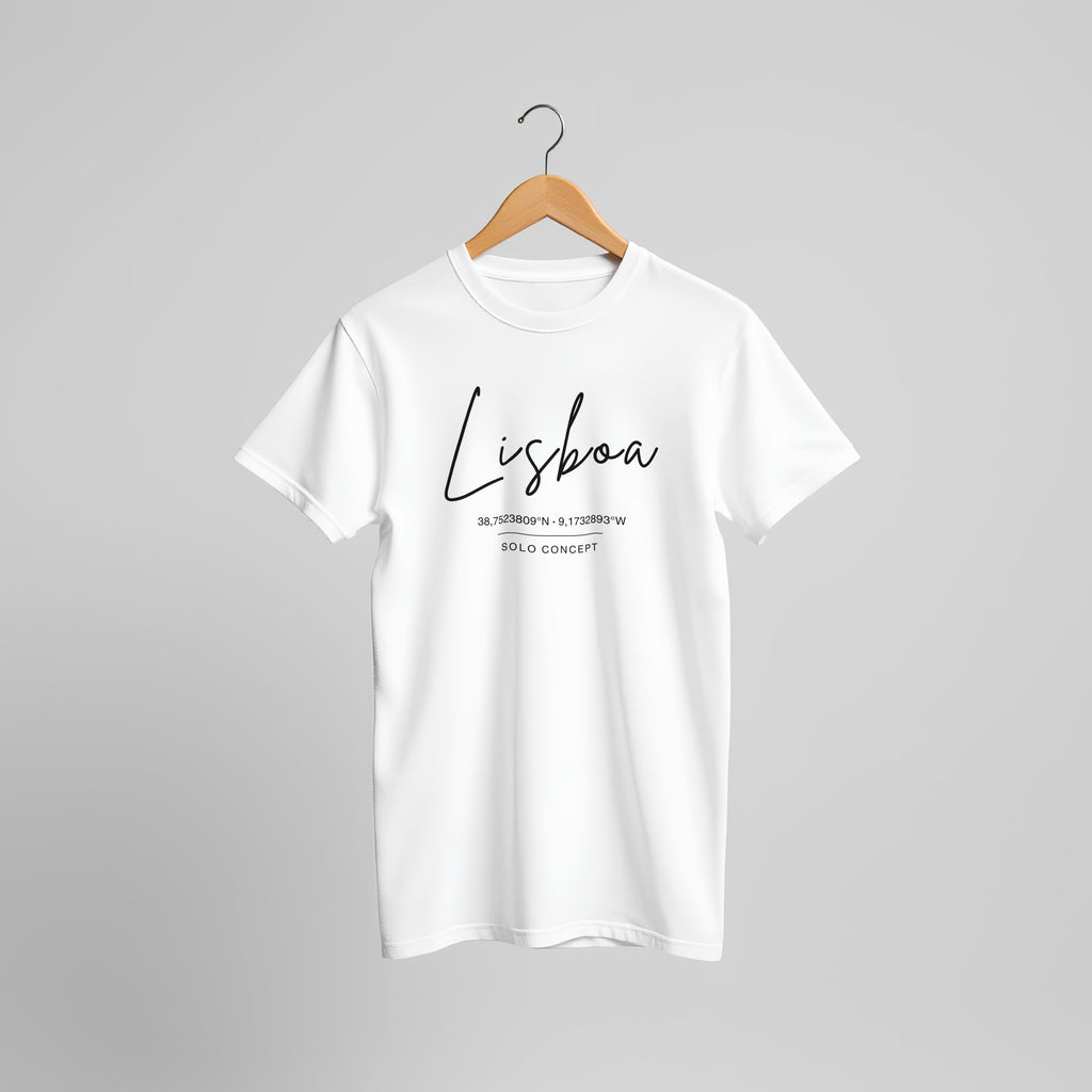 SOLO urban Latitude White — Unisex T-Shirt Premium Cotton