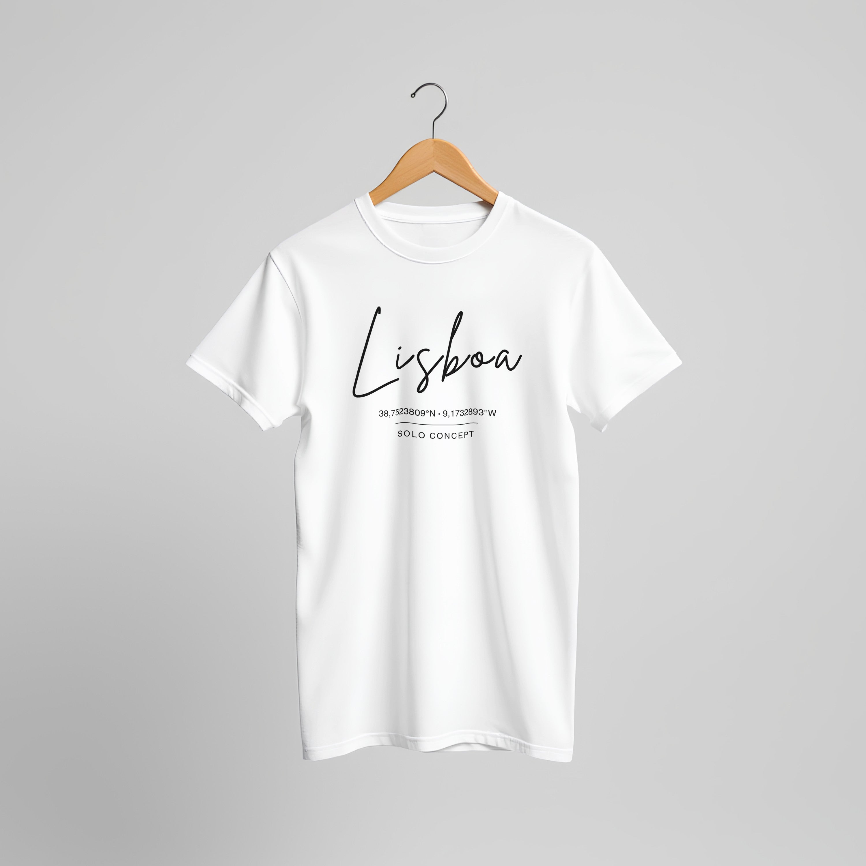SOLO urban Latitude White — Unisex T-Shirt Premium Cotton