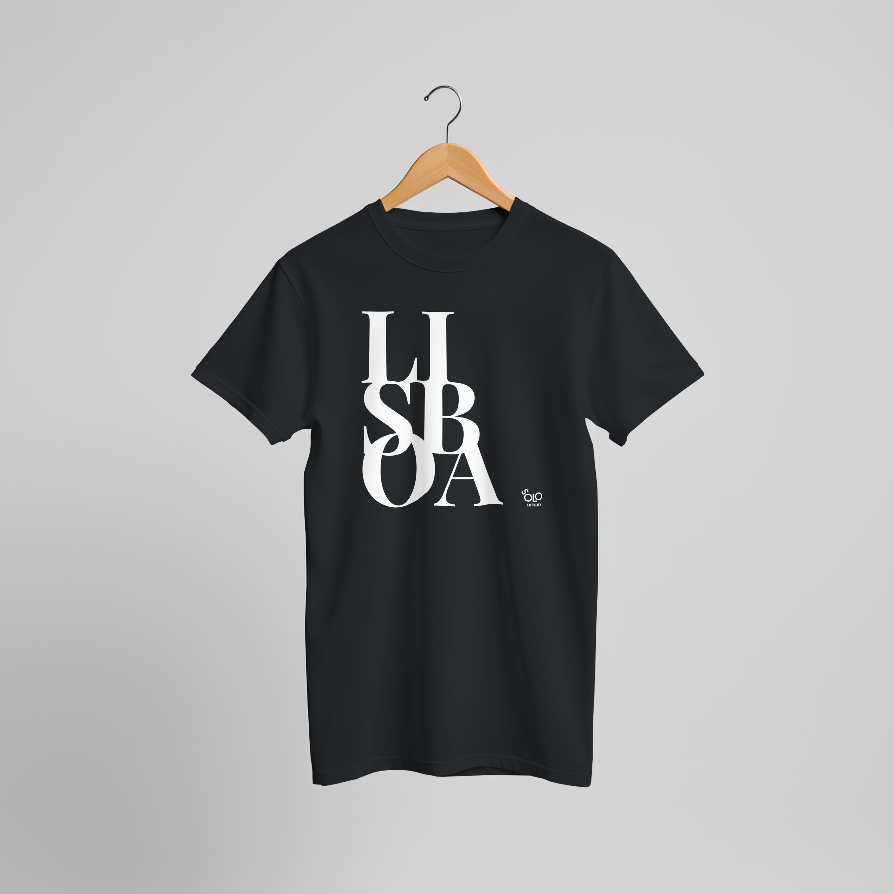 SOLO urban Lisboa Black — Unisex T-Shirt Premium Cotton