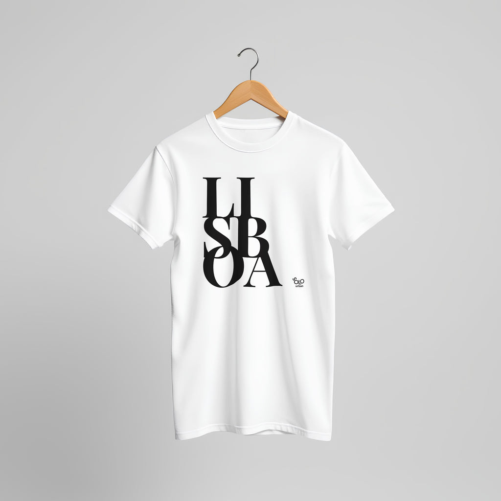SOLO urban Lisboa White — Unisex T-Shirt Premium Cotton