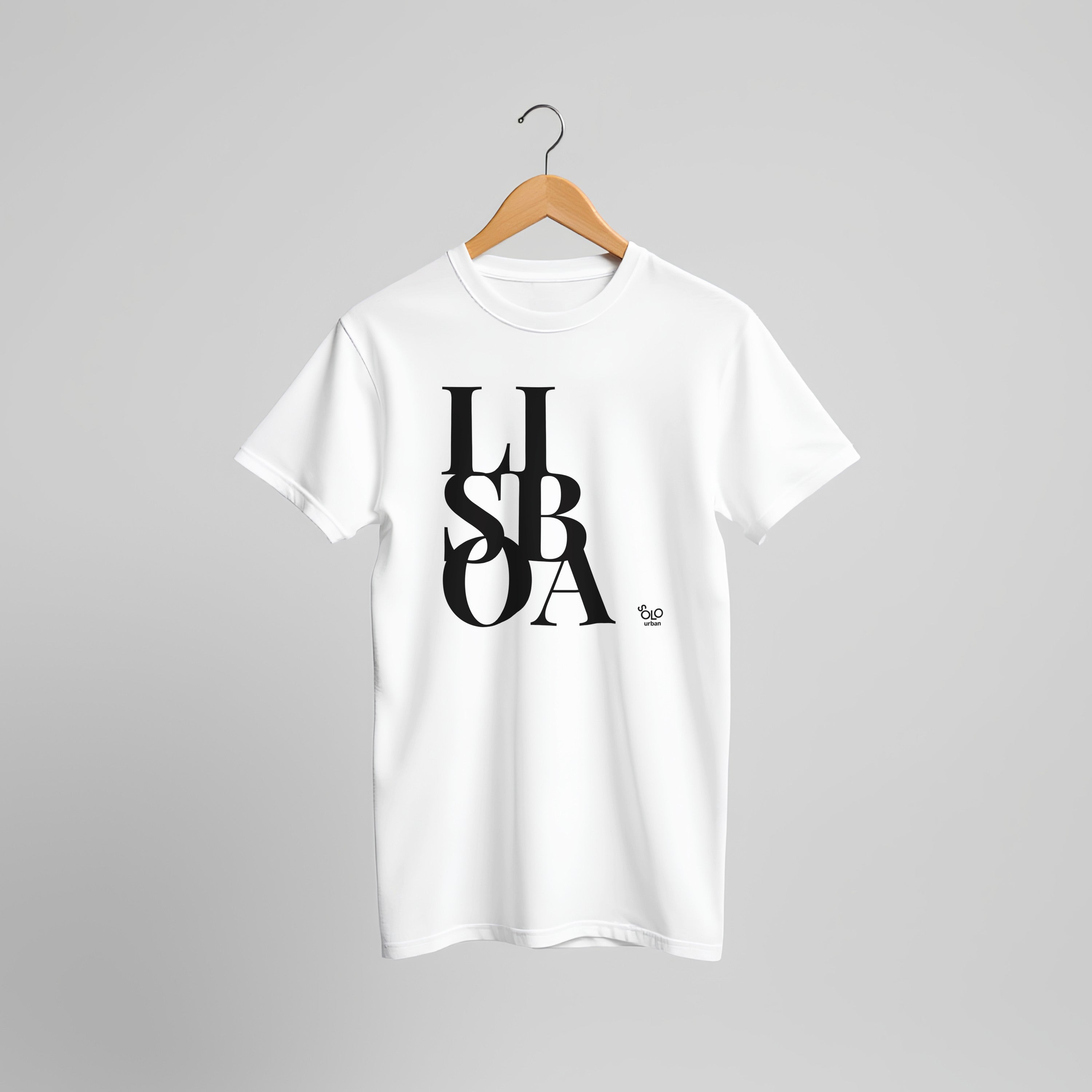 SOLO urban Lisboa White — Unisex T-Shirt Premium Cotton