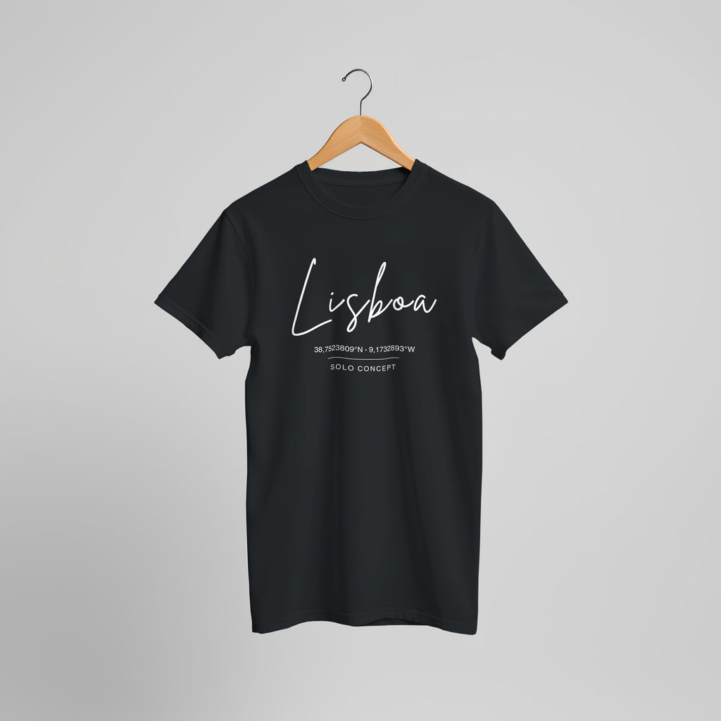 SOLO urban Latitude Black — Unisex T-Shirt Premium Cotton