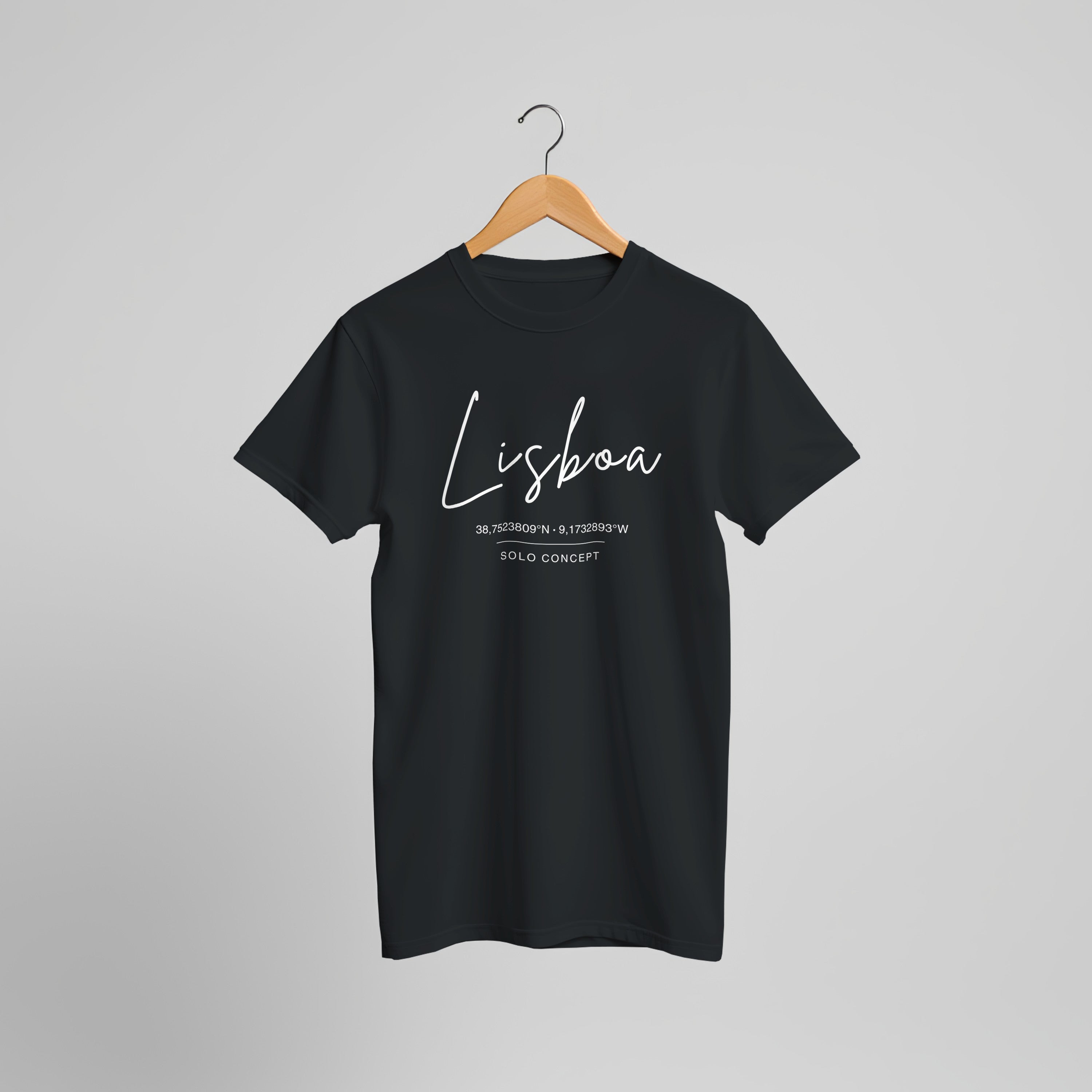 SOLO urban Latitude Black — Unisex T-Shirt Premium Cotton
