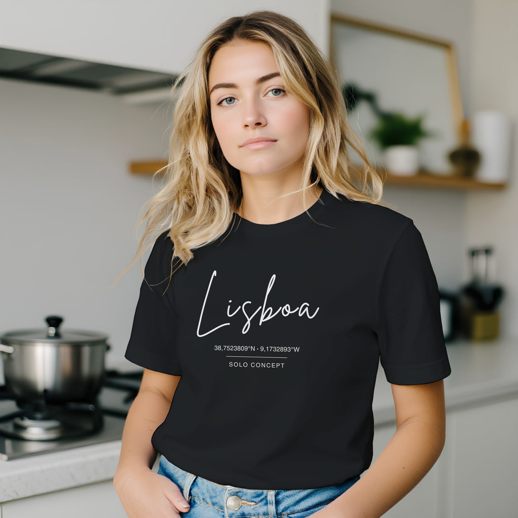 SOLO urban Latitude Black — Unisex T-Shirt Premium Cotton